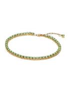 Pandora 14K Gold-Plated Bracelet With Mint Green Crystal Grön