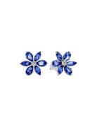 Pandora Herbarium Cluster Sterling Silver Stud Earrings With Princess ...