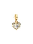 Pandora Heart Sterling Silver And 14K Gold-Plated Double Dangle With C...
