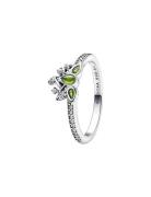 Pandora Disney Tiana Sterling Silver Ring With Light Green Crystal And...
