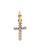 Pandora Cross 14K Gold-Plated Dangle With Clear Cubic Zirconia Guld