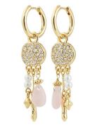 Pilgrim Shift Hoop Earrings Gold-Plated Guld
