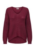 JDY Jdynew Megan L/S Pullover Knt Noos Burgundy