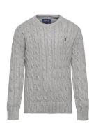 Ralph Lauren Kids Cable-Knit Cotton Sweater Grå