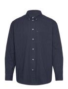 WOOD WOOD Wwday Striped Aa Embroidery Shirt G Marinblå
