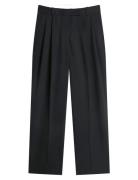 Tommy Hilfiger Timeless Wool Strt Pleat Pant Marinblå