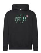 WOOD WOOD Cass Resort Club Hoodie Gots Svart