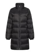 Calvin Klein Long Down Jacket With Fur Svart