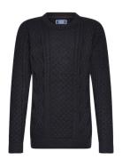 Jack & J S Jprblusean Knit Cable Crew Neck Jnr Marinblå