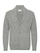 Lindbergh Lambswool Shawlcollar Cardigan Grå