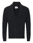 Lindbergh Lambswool Shawlcollar Cardigan Grå