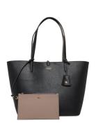 Lauren Ralph Lauren Faux-Leather Large Reversible Tote Bag Svart