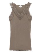 Rosemunde Organic Top W/ Lace Brun