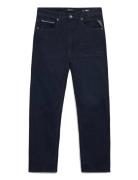 Replay Grover Trousers Straight C-Stretch Marinblå