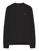 Tommy Jeans Tjm Slim Chest Linear Ls Tee Ext Svart