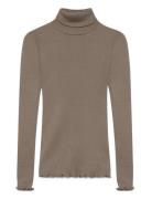 Rosemunde Rwbeatha Silk Ls Rollneck T-Shirt Beige
