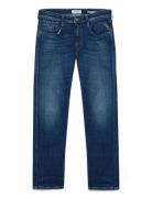 Replay Anbass Trousers Slim Aged Marinblå