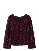 Name It Nkfrusitta Ls Bow Blouse Burgundy