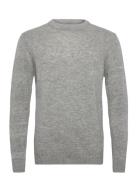 Lindbergh Lambswool O-Neck Knit Grå