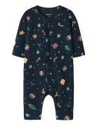 Name It Nbnvismas Ls Nightsuit Marinblå