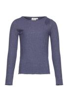 The New Tnrina L_S Glitter Rib Tee Blå