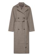 Weekday Over D Wool-Blend Double-Breasted Coat Beige
