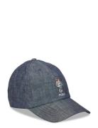 Ralph Lauren Kids Polo Bear Cotton Chambray Ball Cap Blå