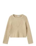 Name It Nkfrikine Ls Short Knit Pullover Pb Beige