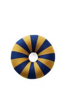 Studio About Float Pillow, Dark Blue/Ochre Multi/patterned