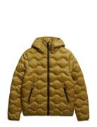 Superdry Sport Hooded Quilted Wave Padded Jkt Khaki Green