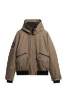 Superdry City Tweed Padded Bomber Jkt Brun