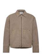 Weekday Relaxed Washed Utility Jacket Beige