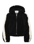 Monki Knitted Hoodie Svart