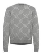 Daily Paper Tevin Monogram Knit Sweater Grå