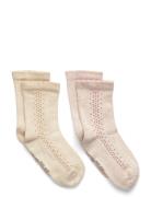 Minymo Ankle Sock Solid 2-Pack Beige