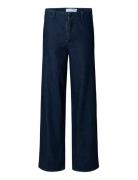 Selected Slfextra Wide Mella-Bora Hw Jeans Marinblå