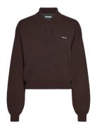 ROTATE Birger Christensen Slinky Knit Polo Brun