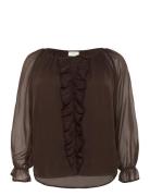 Kaffe Curve Kcmilanna Blouse Brun