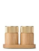 Gejst Sina Salt And Pepper Mill Oak/ Brass