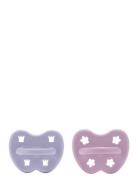 HEVEA Hevea Pacifier 3-36 Months Round, 2 Pack Rosa