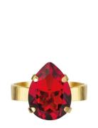 Caroline Svedbom Mini Drop Ring Gold Röd