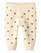 Lil'Atelier Nbfsaran Knit Pant Heart Lil Kräm