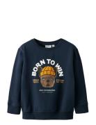Name It Nmmriguna Ls Nreg Sweat Bru Box Marinblå