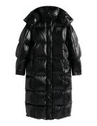 Tommy Jeans Tjw Alaska Grid Shny Ovs Dwn Pfr Svart