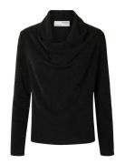 Selected Slfsandra Ls Cowl Neck Top Svart
