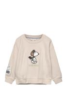 Mango Embroidered Snoopy Sweatshirt Beige