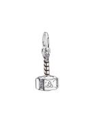 Pandora Marvel Thors Hammer Sterling Silver Dangle With Brown Enamel S...