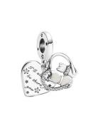 Pandora Cats And Heart Sterling Silver Dangle With Clear Cubic Zirconi...