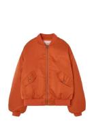 THE ANIMALS OBSERVATORY Panda Kid Bomber Jacket Fig Red Orange