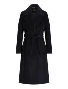 Lauren Ralph Lauren Belted Wool-Blend Wrap Coat Svart